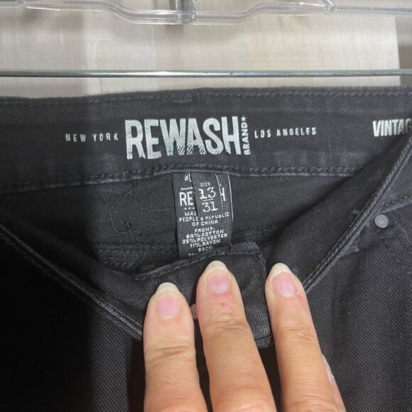 Rewash black distressed mini skirt, size 13‎ - Picture 8 of 14